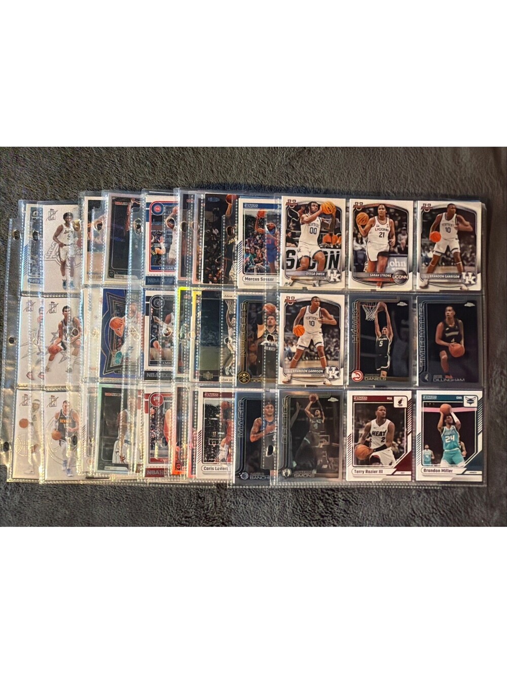 Basketball Card Lot 12 Pages Full Front And Back